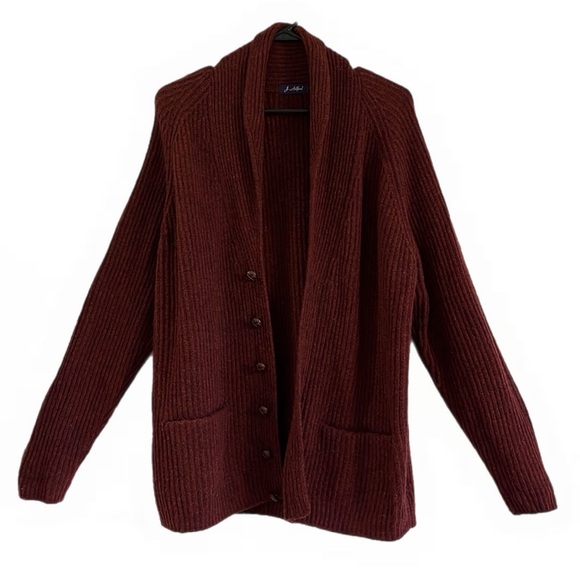 J. Ashford Women's Open Front Cable Knit Cardigan - Picture 2 of 6